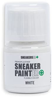 Peinture pour baskets en cuir souple de qualité supérieure - Blanc - 30 ml - Pour baskets en acrylique, baskets, chaussures et chaussures