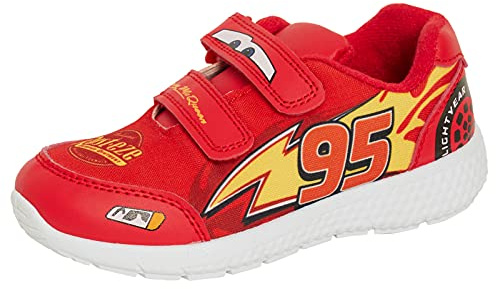 Disney Cars Boys Trainers Kids Lightning McQueen Sports Shoes Easy Fasten Sneakers Skate Pumps