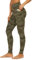 AMYTIS Damen Sport Leggings Yogahose High Waist mit Taschen Fitness Stretch Blickdicht Lang Gym Handytasche, Camouflage Army Green, S