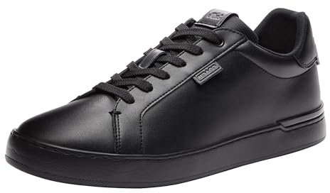 Coach Herren Lowline Low Top aus Leder Sneaker, Schwarz, 44 EU