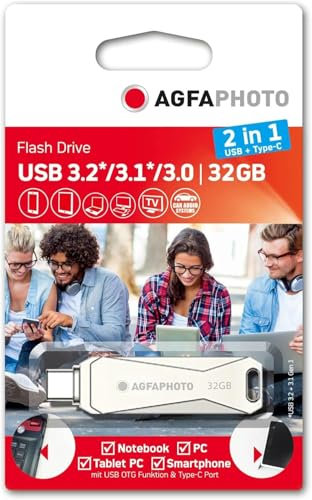 AgfaPhoto USB 3.0 2-in-1 32 GB USB-TypeC