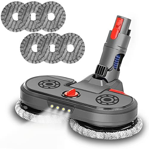 Italdos Spazzola Turbo Motorizzata Lavapavimento compatibile per Dyson V7 V8 V10 V11 V15 Aspira Lava Lucidatura Pavimento Marmo Legno compreso Panno in Microfibra e Serbatoio per Acqua