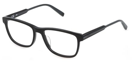 FILA Brille mit Sehstärke für Herren optional mit Sonnenbrillentönung oder Blaulichtfilter, Quadratisch, gefertigt aus Celluloseacetat (inklusive Brillenetui)