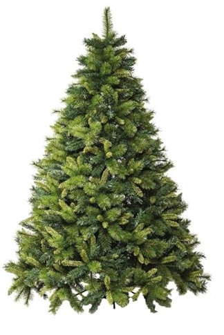 BUD Albero Di Natale Marlon 210 cm, In Pvc E Polipropilene, Tre Tipologie Di Foglie, Montaggio A Gancio, Voluminoso E Realistico In Perfetto Stile Americano | In PP+PVC Apertura A Gancio
