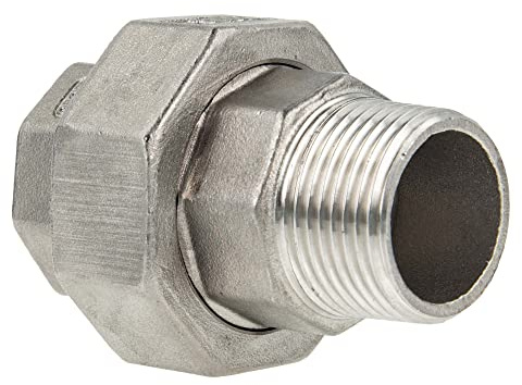 tecuro Verschraubung flach dichtend Edelstahl V4A (AISI 316), IG x AG 1 1/2 Zoll