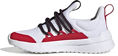 adidas Lite Racer Adapt 5.0 K Sneaker, FTWR White FTWR White Better Scarlet, 38 EU