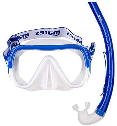 Mares Aquazone Combo Keewee, Combo bestehend aus Maske und Schnorchel für Erwachsene - Unisex, Blau