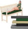 Outdoor Water-Resistant Bench Rattan Cushion Pad for Garden 2/3/4 Seater 108/143/170cm Thick Long Bench Chair Cushions Pad for Swing Patio (3 Seaters-143x52x6cm, Bottle Green)