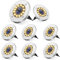 GIGALUMI Luces solares de suelo, 12 LED, paquete de 8 luces en el suelo, luces solares para camino, terraza, lámpara de paisaje para césped, patio, piscina y patio (blanco cálido)