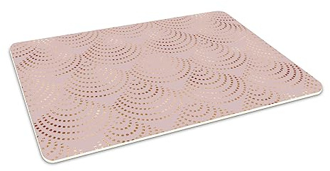 HUBDECO Flexible Schutzmatte aus Strapazierfähigem Printfloor - Schutzunterlage Unter Sessel, Stuhl - Anti-Rutsch - Schützt Boden vor Kratzern - Zimmerdekoration - 100x70 cm Waage-Muster