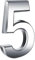 Door Numbers, 2.75 Inches Mailbox Numbers Waterproof, 3D Self Adhesive House Numbers DIY Chrome Polished Address Numbers Sign for House Mailbox Apartment Hotel Door Room, Silver