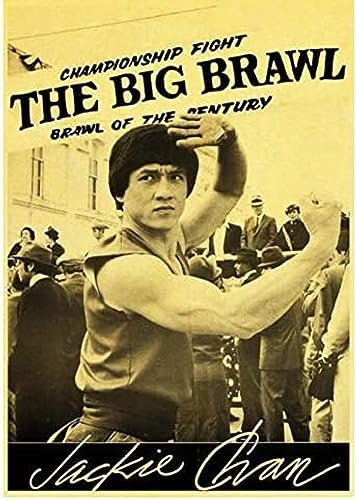 Poster Jackie Chan China Kung Fu Filmstar Vintage Poster Porträt Bilder Leinwand Malerei Poster Und Drucke Wohnkultur 50X70Cm Kein Rahmen