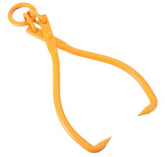 Lfhelper Forstzange für Baumstämme 32 Zoll Log Skidding Tongs 2 Krallen Handpackzange Holzzangen mit rutschfestem Griff Holzkrallenhaken Hebezange Greifzange Holzklaue Hebezange, 900 kg Zugkraft