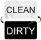 INF Aimant pour Lave-Vaisselle Clean/Dirty Panneau réversible Blanc/Noir Indicateur magnétique pour Lave-Vaisselle Accessoires de Cuisine Gadgets de Cuisine