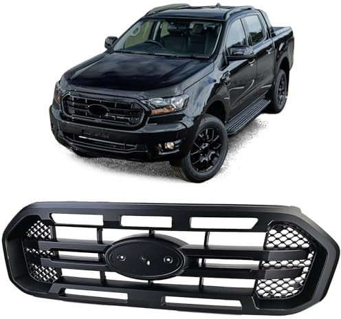 Sport Kühlergrill Schwarz mit Doppelsteg passt für Ford Ranger T8 19-23 2.0 TDCi