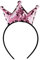 WLLHYF Pailletten Krone Stirnband Weihnachten Glitzer Kronen Haarband Gold Haarreifen Haarschmuck für Mädchen Frauen Geburtstag Weihnachtsfeier (Rosa)