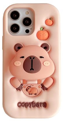 QoKcoahn Schutzhülle für iPhone 11, niedliches 3D-Kawaii-Design, weiches Silikon-Gel, mit Schlüsselanhänger, für Damen und Mädchen