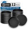 RCHYFEED Antideslizante de Goma para Muebles 5cm，12 Piezas Negro Almohadillas Antideslizantes, Protectores de Suelo de Silicona para Patas de Silla, Eliminan el Ruido y los Arañazos (Redonda)