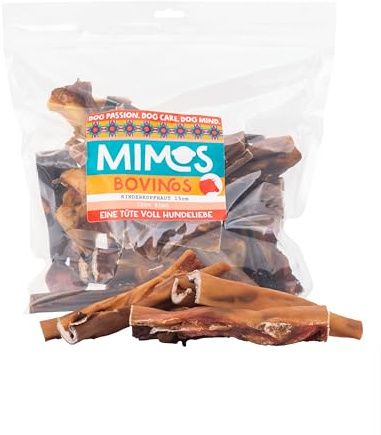 Mimos Rinderkopfhaut für Hunde 25-30 cm, 350g - Hunde Kauartikel 100% aus Rind ganz ohne Zusatzstoffe, Premium Kausnacks ideal für die Zahnreinigung