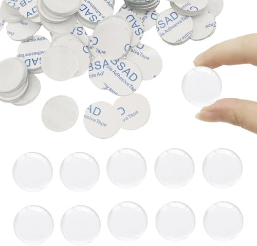 50 Pcs Gommini Paracolpi 25 mm Gommini Trasparenti Adesivi Gommini Antiscivolo Feltrini Adesivi Tamponi Antiscivolo per Porte Mobili Laptop Armadio Cassetti