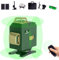 Roomark Livella Laser Autolivellante 4 X 360°, Verde 16 Linee, Verticale e Orizzontale 4D, Batteria Ricaricabile 2 * 3000 mAh (Nero-Oro)