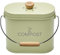 Composteur de cuisine ovale en métal avec filtre 3 litres