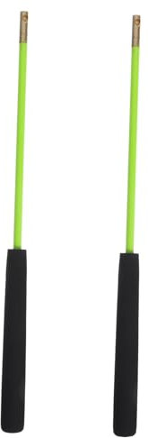 BESPORTBLE 2 Pièces Shaker Diabolo De Diabolo Extérieur Fitness De Diabolo pour Personnes Âgées Baguettes De Diabolo Secouer Le Bâtons De Jonglage Light Green PU