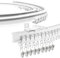 Ceiling Curtain Track，Flexible Bendable Curtain Rails and Fittings Curved Wall Mounted for Bay Window Shower Bathroom, RV, Room Divider,3.65M/12FT, White