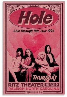 YAWRGJWRG Poster, Motiv: Loch Band Live Through This(1), dekoratives ästhetisches Leinwandposter, Wandkunst, Dekor, Wohnzimmer, modern, Familienschlafzimmer, Musik-Filmposter, 30 x 45 cm, ungerahmter