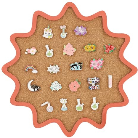 UNICRAFTALE Pinnwand Kork Korkwand Blumen Korktafel Pinnwand Kork Pinnwand Kork Pinnwand Kork Ausweis Orange Wand Montierte Korktafel Zur Aufbewahrung Broschen Pins Zuhause Schule Wanddekorationen