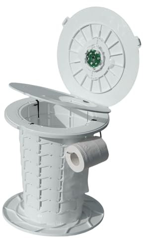 Eventerde Tragbare Toilette für Camping, Sanitär, Camping, tragbar – Kapazität 400 kg, leichter Sitz, wasserdicht, für Nachttisch, Krankenhaus, Boot, LKW