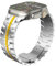 yeziu Correa de titanio de lujo para Apple Watch Ultra 2 (49 mm, 45 mm, 44 mm y 42 mm) y acero inoxidable para Apple Watch 9, 8, 7, 6, 5 SE.(Silver gold,42/44/45/49mm)