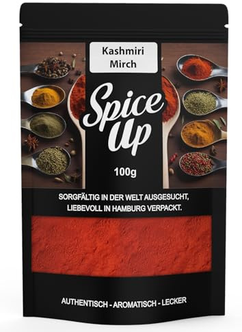 Spice Up Kashmiri Mirch 100g – Mildes Chilipulver mit intensiver Farbe – Indisches Gewürz für Curry, Tandoori & vegane Küche – 100 % natürlich, ohne Zusatzstoffe - Ayurveda Heilkunde