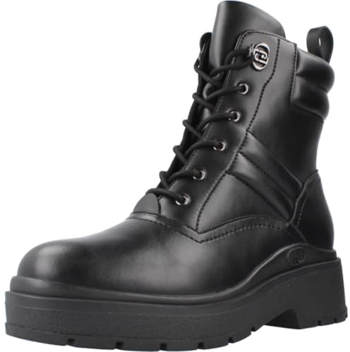 Liu Jo Andrea 2 Stivaletti Alla Caviglia da Donna, Nero, Modello SF5095 EX014, Taglia 40, Lacci Decorativi, Suola Platform