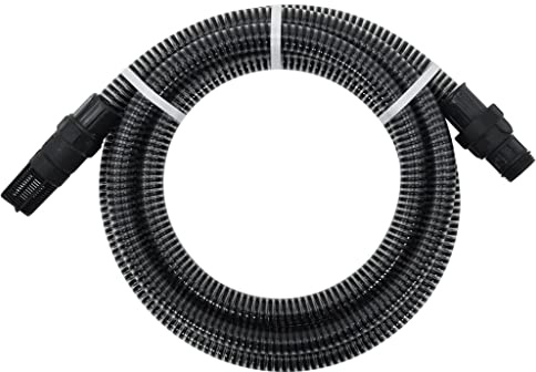 INLIFE Tuyau d'aspiration avec raccords en PVC Noir 1 7 m PVC