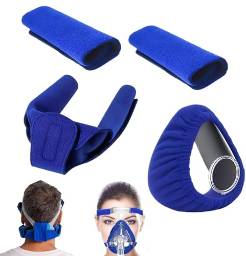 4-Teiliges Set Cpap Gurtbezüge,Universal Cpap Neck Pad,Komfortabel Vollgesichtsmasken-Einlagen,Reduziert Druckstellen Und Wangenrötungen,Bessere Passform,Fördert Erholsamen Schlaf