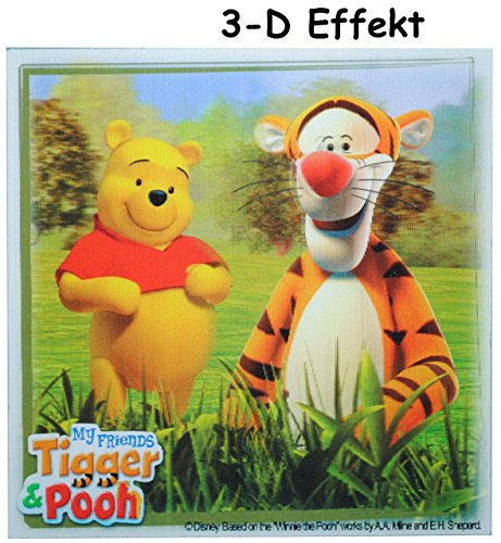 alles-meine.de GmbH 3-D Effekt ! Fliesensticker - Winnie The Pooh Bär mit Tigger - auch als Untersetzer/Wandtattoo - Badezimmer - Badezimmersticker/Badezimmer Deko/Deko - F..