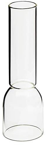 DELITE Glaszylinder 6''' transparent, unterer Durchmesser außen 33,8 mm, innen 32 mm, oberer Durchmesser außen 26 mm, Höhe 131,5 mm, für Petroleumlampen Serie Ellipse II und andere Lampen