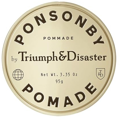 Triumph & Disaster Ponsonby Pomade, Stylingcreme für Männer 95 g | Mittlerer Halt & hoher Glanz, mit Drachenblut & Harakeke, Argan-Öl, wasserlöslich, leicht auswaschbar, ohne Erdöl