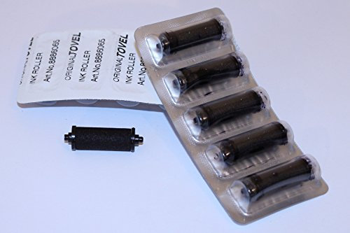 5 Einfärbrollen Farbrollen für Preisauszeichner Tovel K, L, X, ecu