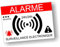 Decooo.be - Autocollants dissuasifs Alarme - Surveillance électronique - Lot de 10 - Dimensions 7,4 x 5,2 cm