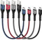 Fasgear USB C-Kabel, 4er-Pack 0,3 m USB Typ C 2.0-Kabel Schnellladung und Hochgeschwindigkeitsdatenübertragung Kompatibel mit dem Moto G7 Galaxy S10 One-plus 7 7pro Xperia L1 Hua-wei P20