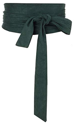 YM YOUMU Damen Breite Taille Gürtel Obi Taillenband Boho Band selbst Tie Wrap Wildleder für Kleid Hemd Longtops