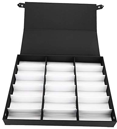 Boîte de rangement pour lunettes, boîte de présentation de lunettes de soleil à 18 grilles, adaptée à la boîte de présentation pour stocker différents types de lunettes