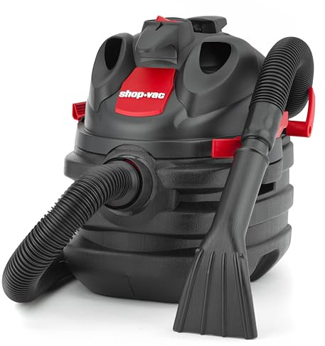 Shop-Vac 5 Gallon 6.0 Peak HP Portable Wet/Dry Vacuum, 1-1/2 Inch Diameter x 8 Foot Hose, 20 Foot Cord, Ideal for Jobsite, Garage, Workshop & Home