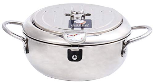 Cabilock Freidora De Con y Filtro Sartén Antiadherente Para Cocinas De Inducción y Gas Control De Para Freír Alimentos Casa