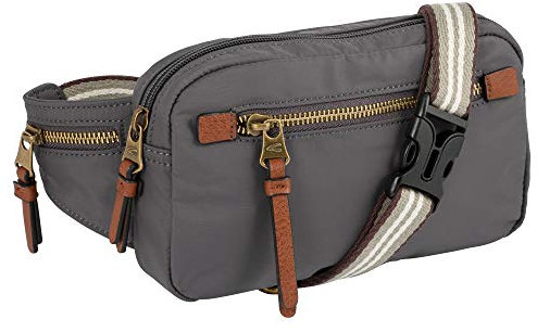 camel active Bari Damen Gürteltasche Bauchtasche Klein Grau