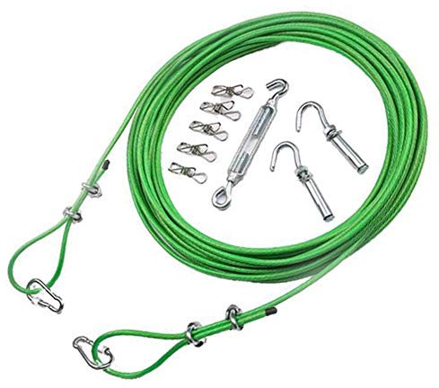 TYXTYX Washing line 10m Clothes Line Replacement Washing Line Steel Core Rope Strong Extra Long Plastic PVC Cover Garden Airer Rotary Dryer Outdoor Cord HPJELYJ-8.12YJ