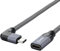 chenyang Cavo di prolunga USB C USB 3.1 Gen 2 tipo C maschio a femmina, ricarica rapida, trasferimento dati ad angolo di 90 gradi, prolunga in nylon intrecciato, 0,2 m