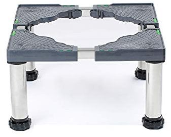 Waschmaschine Sockel aus Edelstahl, feuchtigkeitsbeständig, Kühlschrank-Halterung, Elektrohalter, höhenverstellbar, 24 – 27 cm, für Wäschetrockner, Waschmaschine